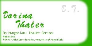 dorina thaler business card